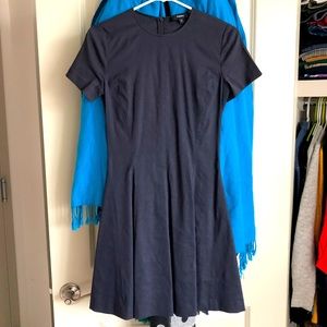 Modern Seamed Linen Blend Shift Dress
